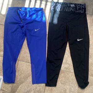 Nike pro cropped leggings size medium. Black pair only